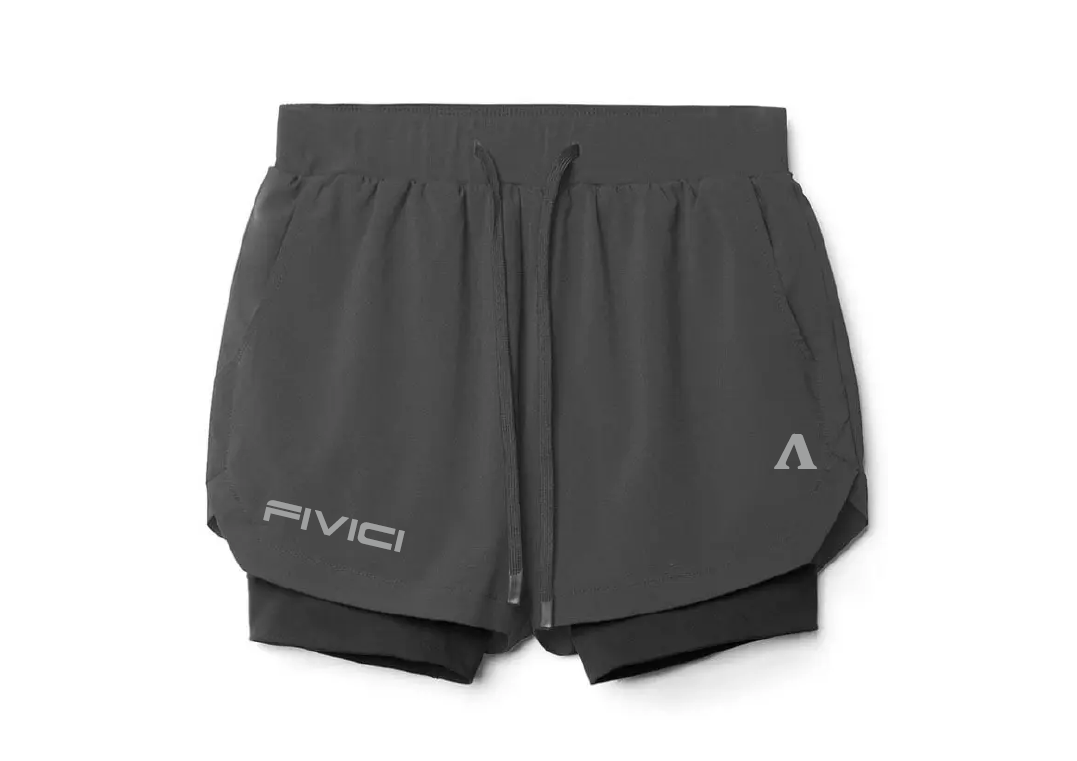 FIVICI Men's Performance 2-in-1 Athletic Short