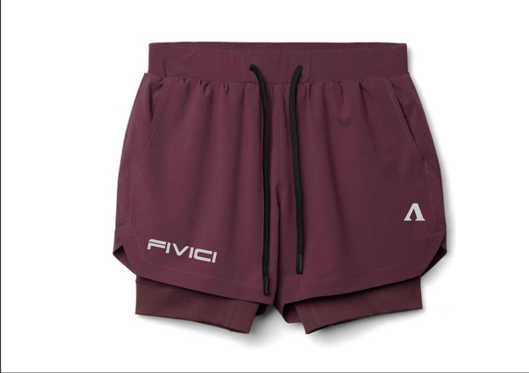 FIVICI Men's Performance 2-in-1 Athletic Short