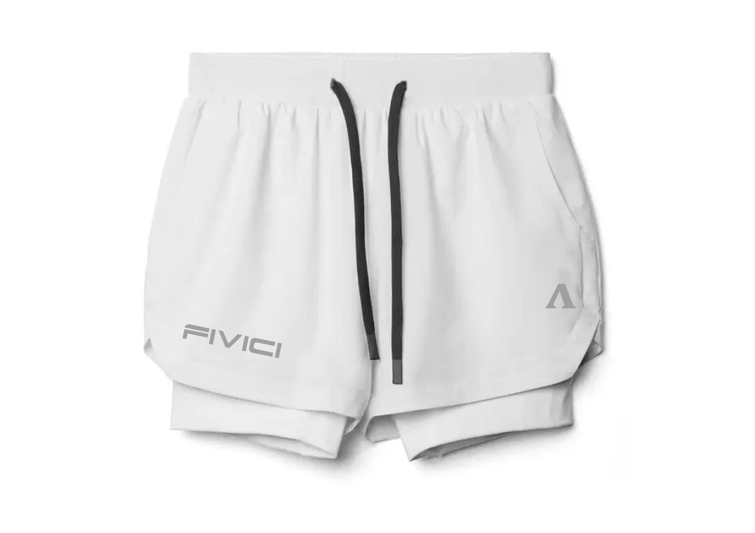 FIVICI Men's Performance 2-in-1 Athletic Short